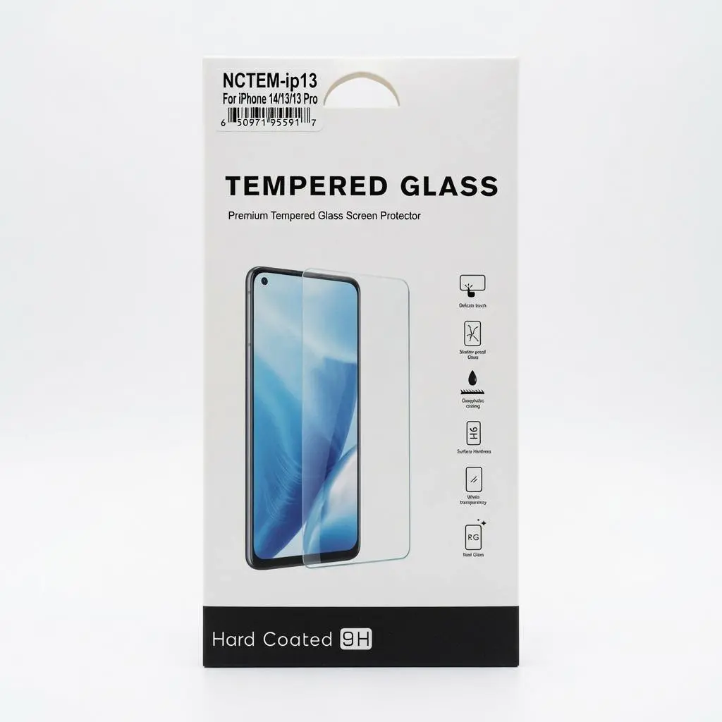 Tempered Glass Screen Protector for iPhone 14 / 13 / 13 Pro — 9H Hard Coated, Case Friendly, Bubble Free