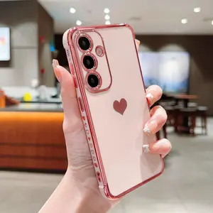 Heart Pattern Phone Case, Shockproof Cover, Protective smartphone cover, Dust-proof Durable Phone Protective Cover, Phone Accessories Compatible with Samsung Galaxy S26Ultra S25 S24 S23 S22 Ultra Plus, Protector Casing