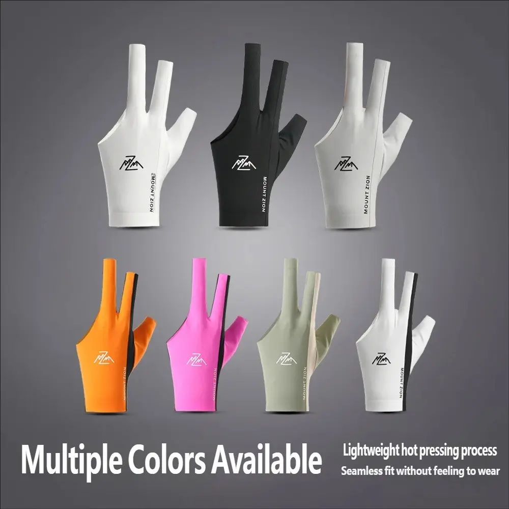 Professional Billiard Gloves, Seamless Cut Letter Design, Ice Silk High Elastic Fabric, Comfortable Non-Slip, Unisex, Billiards Accessories