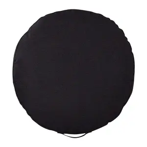 Sorra Home 24" Circle Twill Floor Pillow with H andle