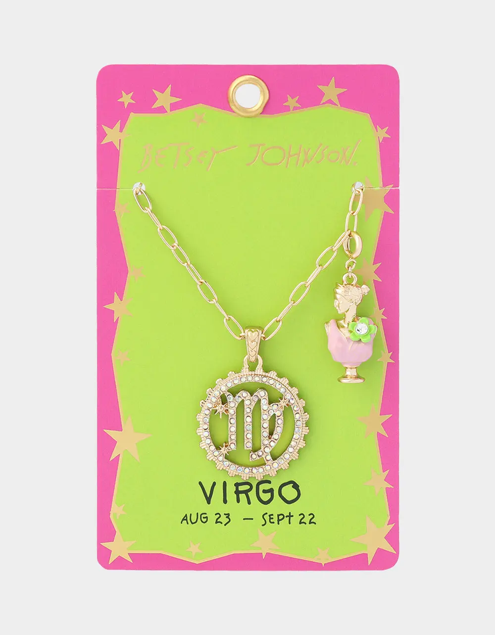 VIRGO CHARM PENDANT PINK