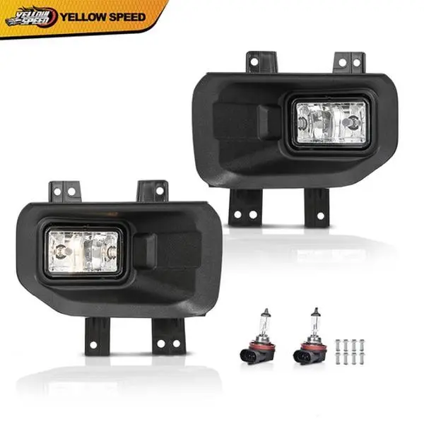 ALLGOOD Fit For 2015-2017 Ford F150 Clear Lens Bumper Fog Light Lamp With Bezel Automotive Car Accessories