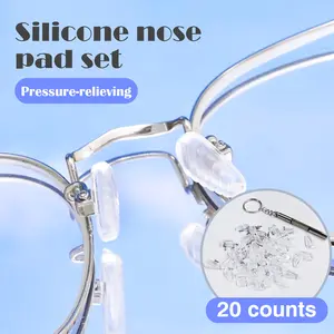 20 Counts Eyeglass Nose Pads, Lightweight Construction, Reduces Nose Pressure and Marks