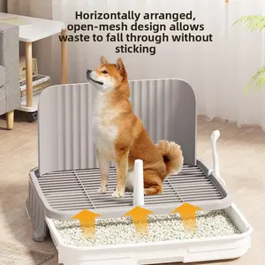 Dog Potty Indoor Small Dogs Puppy Training Tray Drawer Design Poop Pee Pad Holder Anti Stepping Poop Mat Odor Control Pet Toilet For Teacup Poodle