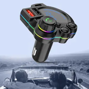 Bluetooth 5.3 FM Transmitter for Car, Car Bluetooth Adapter QC3.0 & PD20W, MP3 Music Player Supports TF Card & USB Disk, Wireless Radio Receiver Hands-Free Calling LED Display, Black