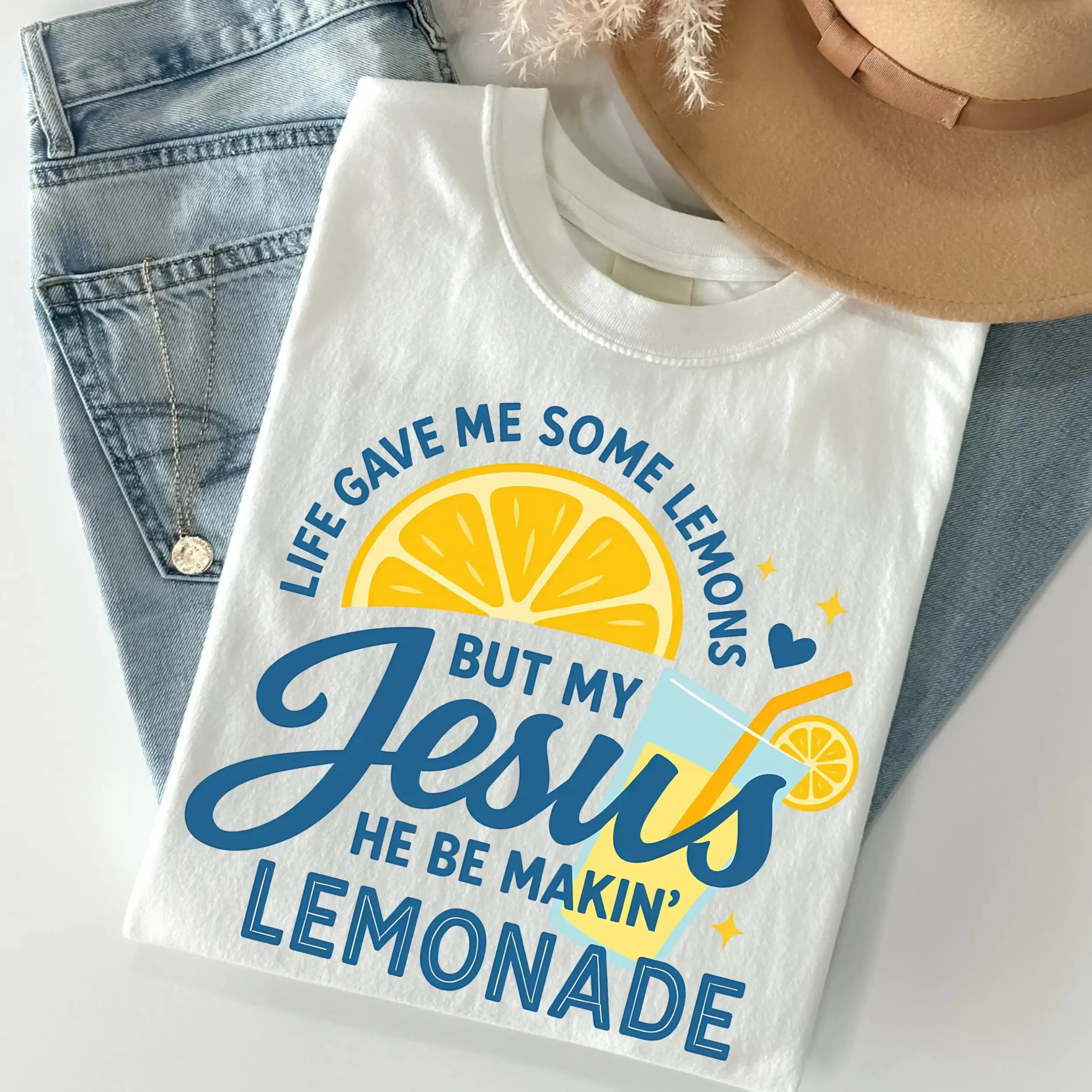 Life Gave Me Some Lemons, But My Jesus, He Be Makin' Lemonade, Jesus Lemonade, Lemonade Tee, Child of God, Faith Apparel