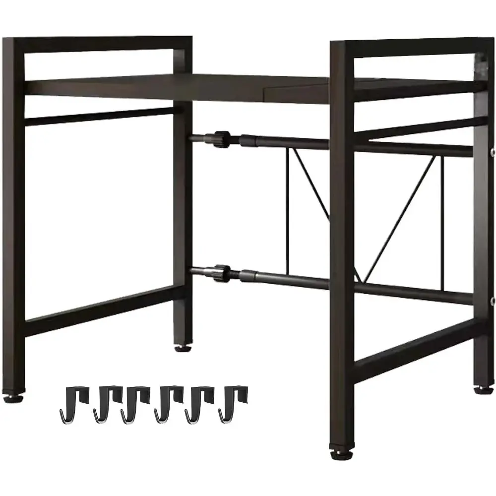 Retractable Tipping-Resistant Baker's Rack - Kitchen Floor Storage Rack, Multifunctional Countertop Organizer for Microwave Oven, Rice Cooker, Tipping-Resistant Baker's Racks