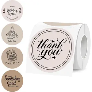 3 Inch Round Thermal Label Stickers, 410 count Morandi Circle Direct Thermal Labels Stickers,  Direct Thermals Printer Label