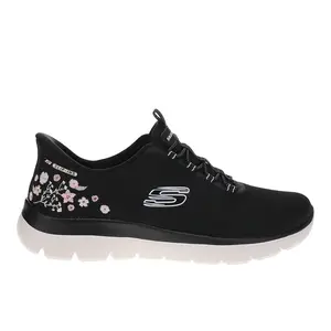 Skechers Womens Summit Slip-Ins Spring Blossom Sneakers Shoes Casual - Black