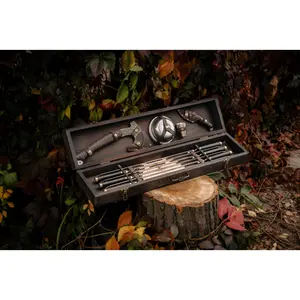 Premium BBQ Grill Set in Wooden Storage Case