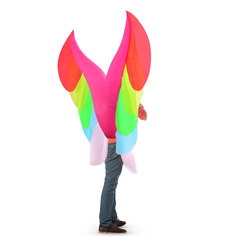 Inflatable Wings Costume Blow Up Wing Suit Fancy Limb Dress for Halloween Cosplay Party Christmas