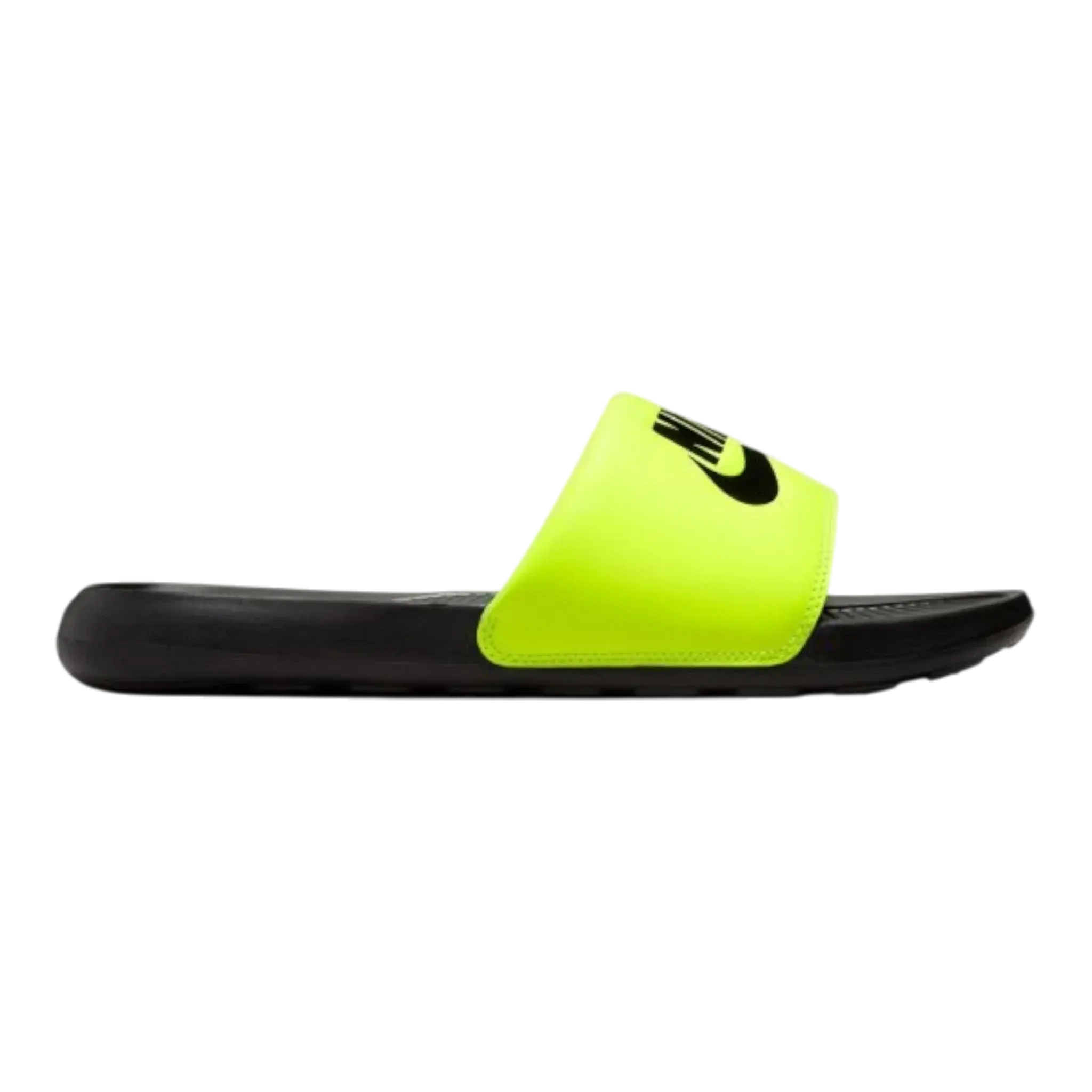 Nike Victori One Slide in Black / Volt | Men's