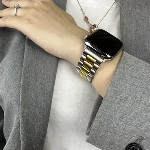 1 stainless steel watch band for Apple Watch 49mm 45mm 41mm 40mm 44mm 46mm watch band metal bracelet business style solid watch band color matching mature temperament watch band