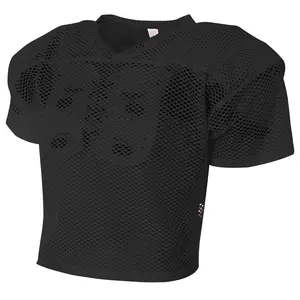 A4tech Men's All-Porthole Football Practice Jersey, Breathable Mesh Athletic Top, Lightweight Jersey, Gym Workout Top, Workout Clothes for Training & Competitive Play