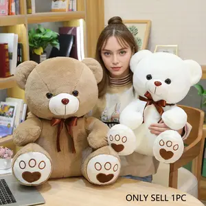 Valentine's Day sitting teddy bear plush toy, cute cartoon children's doll, perfect birthday gift, soft and adorable, suitable for playtime, Mother's Day, wedding season, graduation season, back-to-school gift, Stuffed Animal Gift, Soft Cuddly Gift