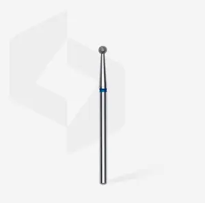 Diamond nail drill bit, “ball”, blue, head diameter 2.5 mm