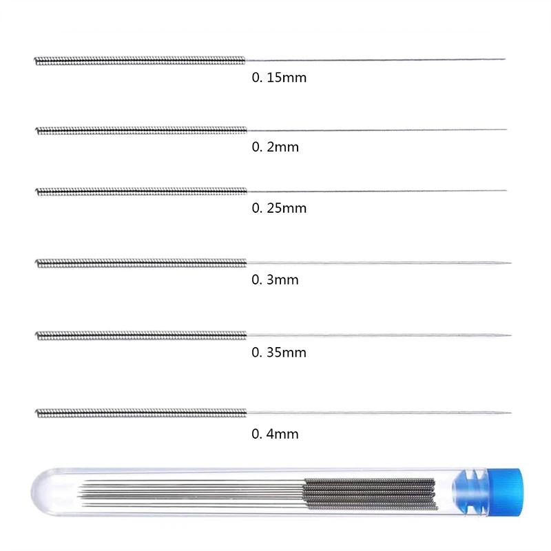 Printer Nozzle Cleaning Kit 0.2/0.3/0.4/0.5/0.6/0.8/1.0mm Stainless Steel Nozzle Cleaning Needles 3D Printer Nozzle