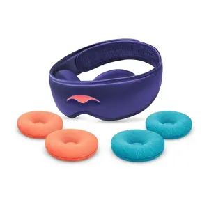 MANTA SLEEP Luxury Silk Steam & Ice Bundle Sleeping Eye Mask, Blue, Cool Eye Cups, Moisturizing Fashion Face Covering Accessory, Moisturize