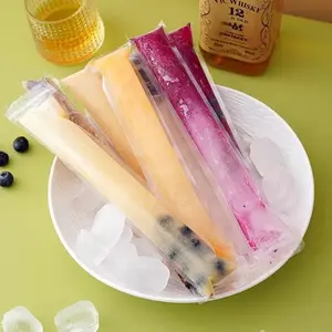 Food-grade Disposable Popsicle Bags Popsicle Mold, 100-200 PCS Long Strip Stick Pouches, Waterproof for Homemade Fruit Jelly Ice Cream DIY Freezer Treats (100 PCS Option Available)