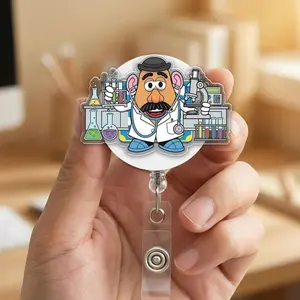 Lab Story 2026 Lab Week Badge Reel, Medical Lab Tech Retractable ID Clip Holder 0KR
