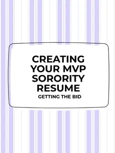 Creating Your MVP Sorority Resume