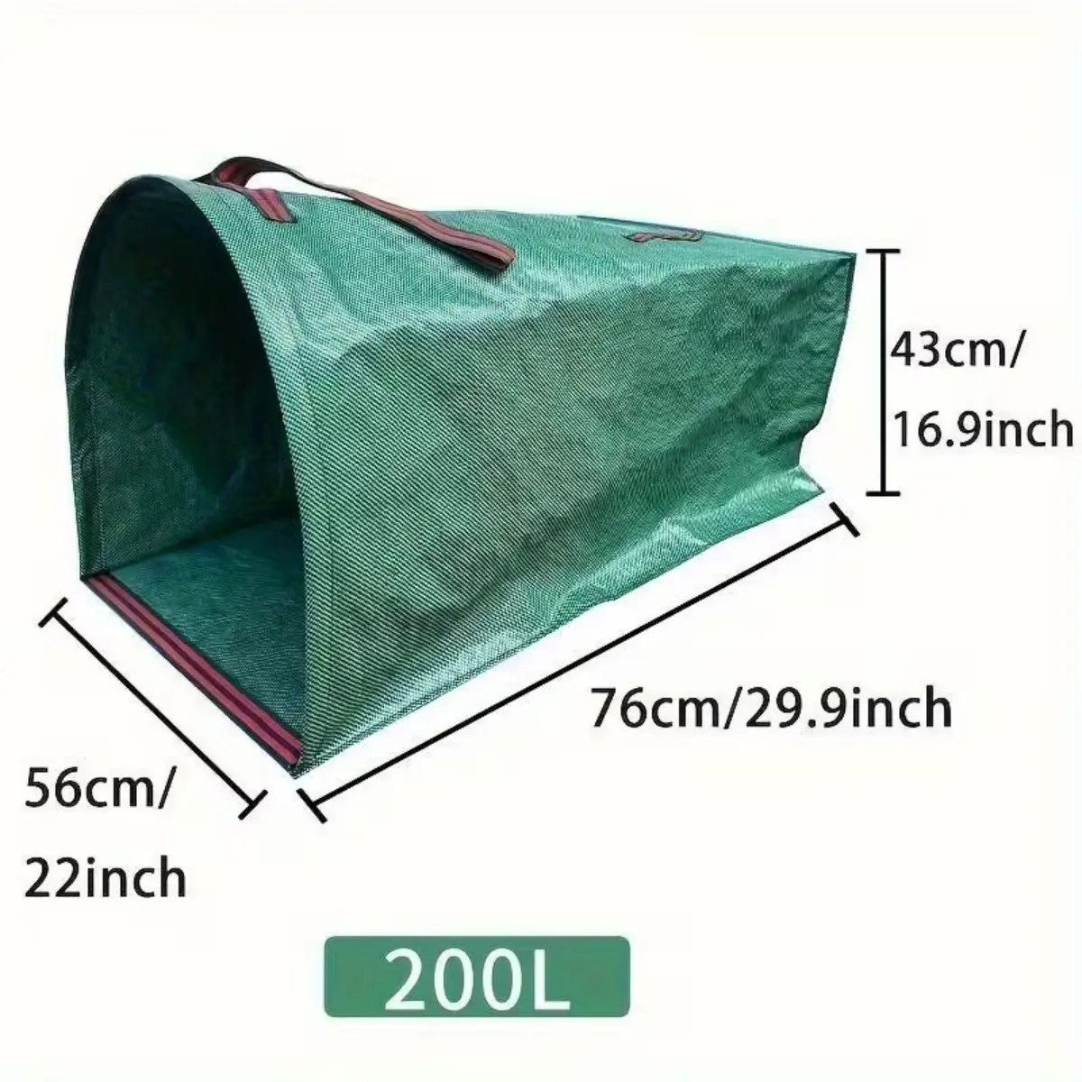 Leaf Bag Garden Leaf Collector Dustpan Outdoor Half Round Shape Yard Cleanup Tool Large Capacity Heavy Duty Reusable Leaf Collection Bag for Lawn Garden Rake Trash Debris