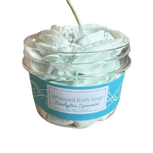Amazing Whipped Body Soap Comfort Cleanser Moisturizing Scent Eucalyptus Spearmint Fragrance Daily Use 120ml