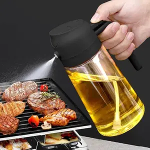 Spray and Pour Dual Purpose Oil Pot Leak Proof Cooking Sprayer CS For Kitchen N29C 470ml Beige Ergonomic Design High-Quality Materials Easy to Clean