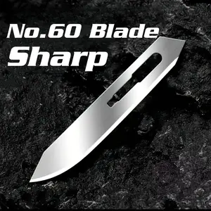 30 Pcs No.60 Stainless Steel Blade Set, 0.4mm Thickness, Independent Packaging, Ideal for Engraving & Phone Repair Tools, Cutting Supplies