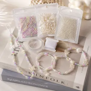 Summer Pastel  Beads DIY Jewelry Making Kit 520 for yourself, Aesthetic Bracelet & Phone Charm Supplies Set with Butterfly