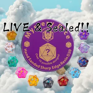 Hymgho - Dice Box - Quest's Dice - Sharp Resin D20s Durable