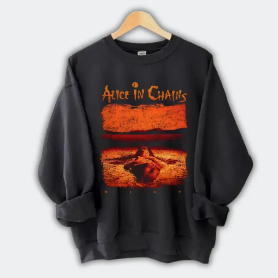 Vintage Seattle Grunge Dirt Graphic T-Shirt, Alternative Rock-Inspired Retro Tee and Sweatshirt, Music Fan Streetwear Gift