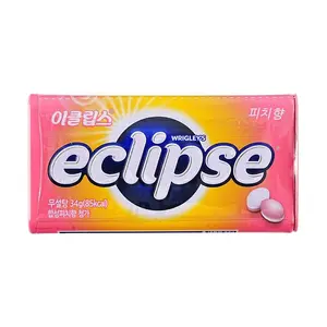 Eclipse Peach Mint Sugar-Free Gum - 34g Pack, Long-Lasting Fresh Breath, Korean Idol Favorite (Similar to Byun Woo-seok's Choice)