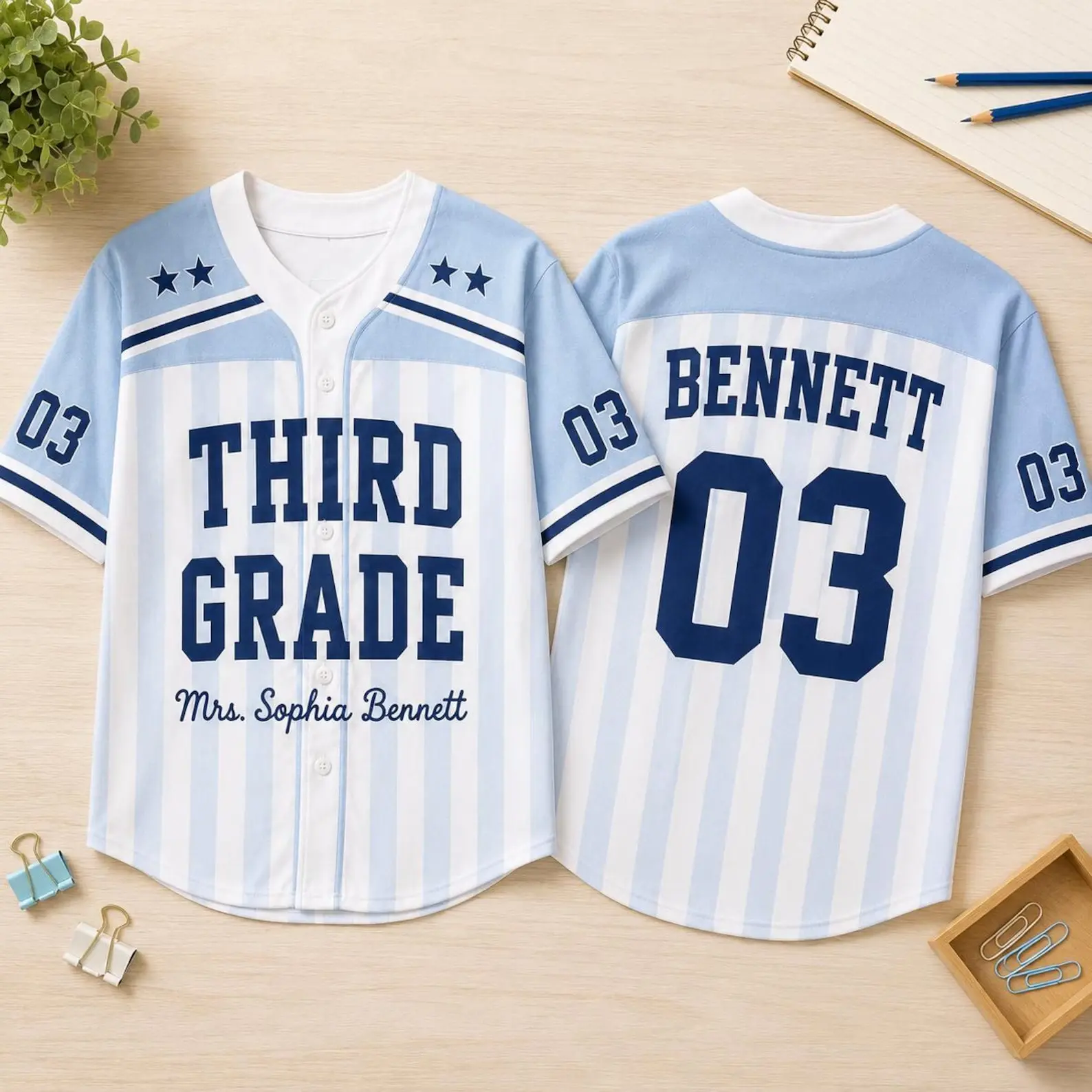 Personalized Teacher Baseball Jersey, Custom Name & Number Jersey, Teacher Team Shirt, Back to School Gift, Classroom Game Day Jersey