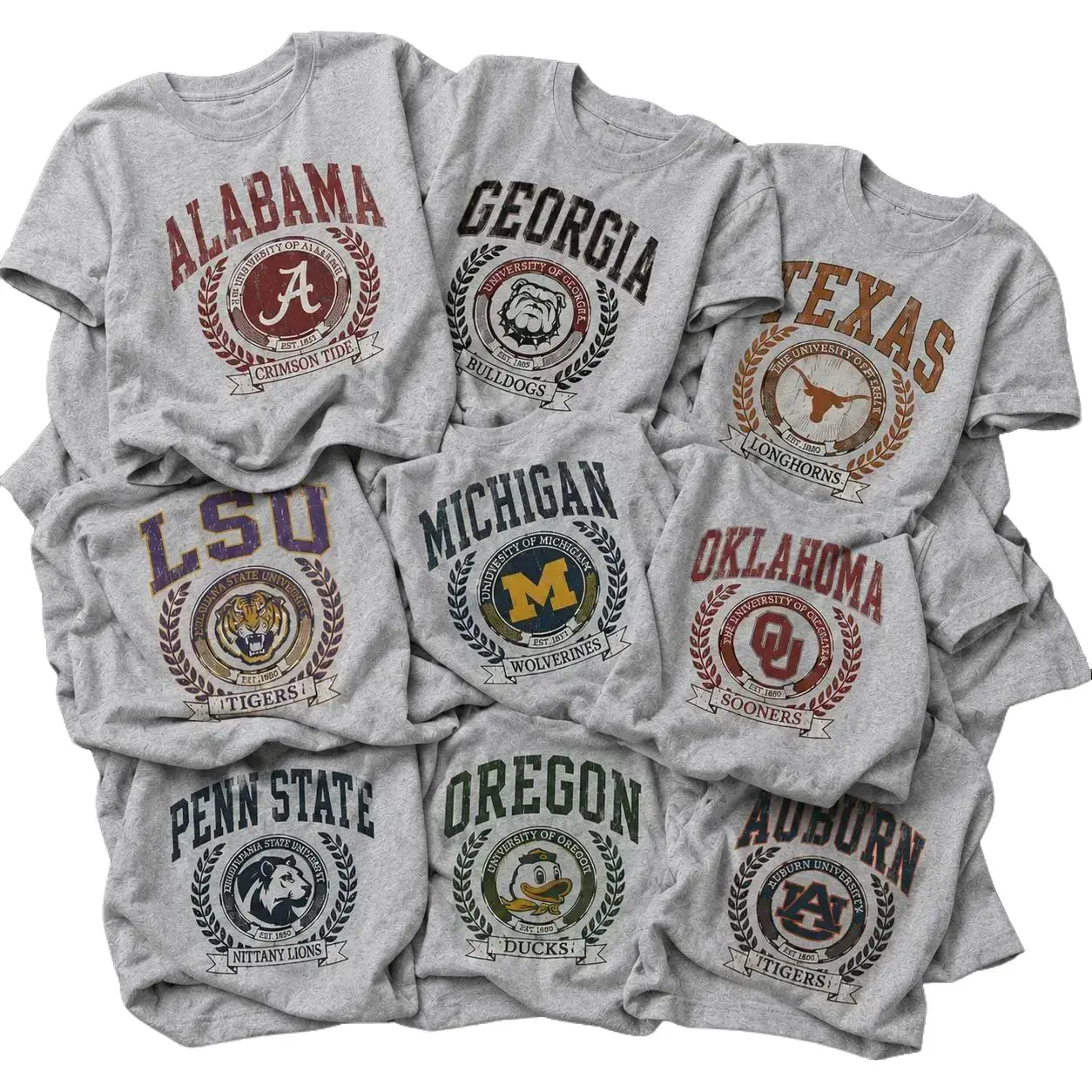 [FREE SHIP] Vintage College Football T-Shirt Retro Graphic Tee