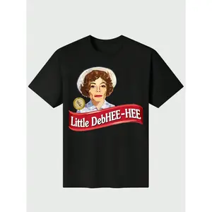 Little Debhee Hee Debbie Parody Meme Graphic T-Shirt – Funny Viral Meme Design, Casual Digital Print, 100% Cotton Soft Crew Neck Tee for Men & Women