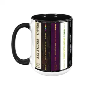 Primus Band Cassette Tape Mug, Retro Album Spines Coffee Cup, Funk Alternative Rock Gift, Les Claypool Decor