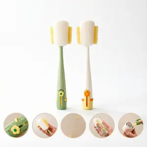 5-in-1 Multi-Functional Bottle Cleaning Brush – 360° Rotating Head with Long Handle, Soft Bristle Gap Brush for Baby Bottles, Sports Bottles, Hydro Flasks, Lids, Teapots & Kitchen Use