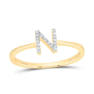 1/20CTW-DIA NK GIFT INITIAL "N" RING