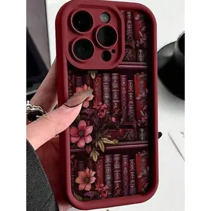 Book Painted Slot Fashion Soft Shockproof Phone Case Suitable For IPhone 16/ 15/XR/7P8P/P12 Pro Max/P13 Pro Max/P14 PROMAX/P13/P14/P11/P12/P14, XS/S/XS Max/7 8GES2, Cute And Fashionable Thick Protective Case