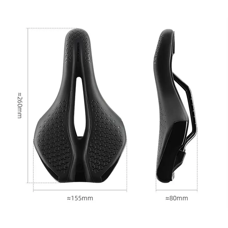 ROCKBROS Bike Saddle with PU Foam, Ergonomic Hollow Design for Mountain Biking, Comfortable Waterproof Road Cycling Gear, Mtb Riding, Iron, Narrow Front, Hollow Shape, Streamlined, Breathable Structure, Polyurethane (Pu), Pu Coated