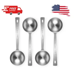 4Pcs Coffee Scoop Spoon - 1 Tablespoon 15ML Stainless Steel Long Handle Measuring Spoons