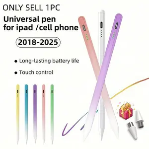 Gradient-color stylus, Capacitive Ipad Stylus, with fast charging and palm-rejection, one-click power on, magnetic attachment, replaceable tip, ultra-long standby, compatible with Apple/Android capacitive screens, Touch Stylus Pen