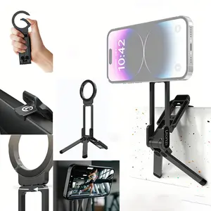 Ulanzi MA38 Foldable Magnetic Phone Portable Maglock Phone Tripod Stand, Tripod Stabilizer, Magsafe Handheld Selfie Stick, Supports iPhone & Android, Desktop Photography