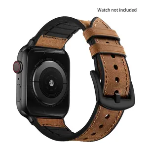 Faux Leather Watch Band (Band Only), 1 Count Adjustable Anti-sweat Design Watch Band for Apple Watch 38mm-49mm, Series 1 to 10 and Ultra, Wearable, Smart Watch Accessories, Smartwatch Strap, Smart Watch Straps