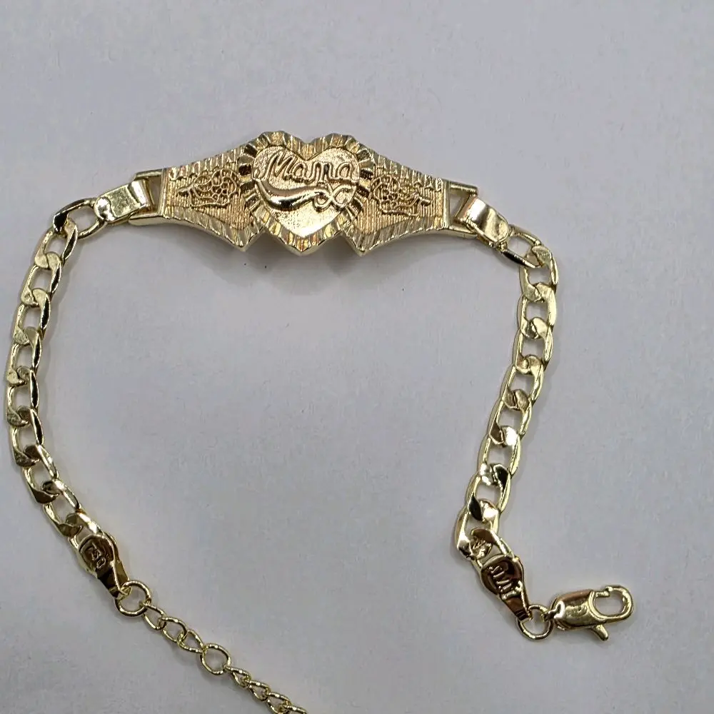 MOTHER'S DAY beautiful bracelet Cuban link style gold-plated 7 to 9 adjustable