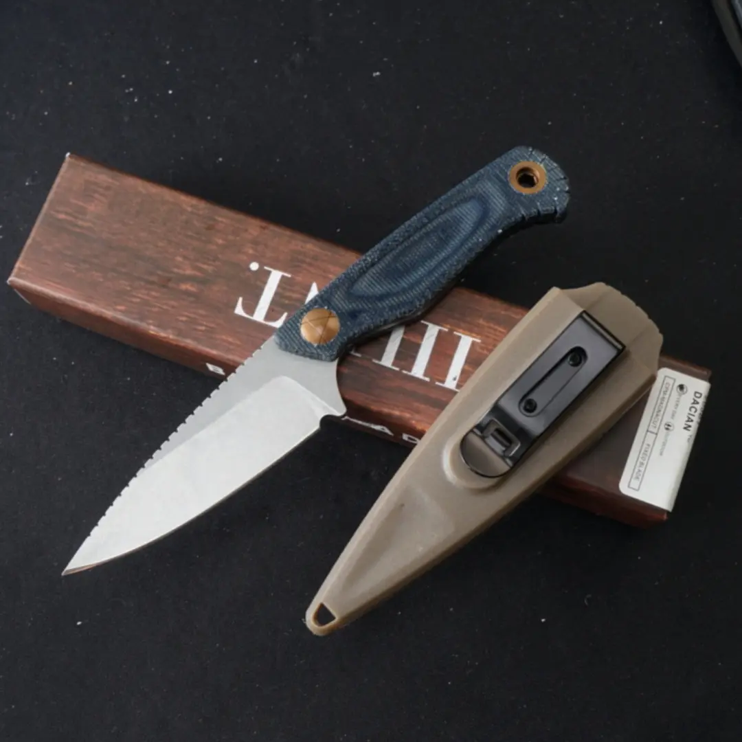 BM203 straight blade knife, fruit knife, pocket knife, EDC multifunctional knife, durable linen handle, premium small knife, top gift choice