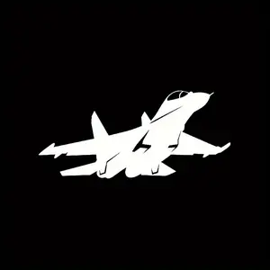 Durable Vinyl Fighter Jet Sticker - Easy To Apply, Long-lasting Adhesive Car Sticker, Car Decal for Vehicle Customization and Aircraft Enthusiasts