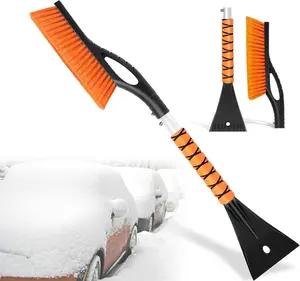 Snapfixmate 27" Car Snow Brush and Ice Scrapers for Car Windshield, 2-in-1 Detachable Ice Scraper and Brush for Car with Ergonomic Foam Handle, Suitable for Cars, Trucks, SUVs