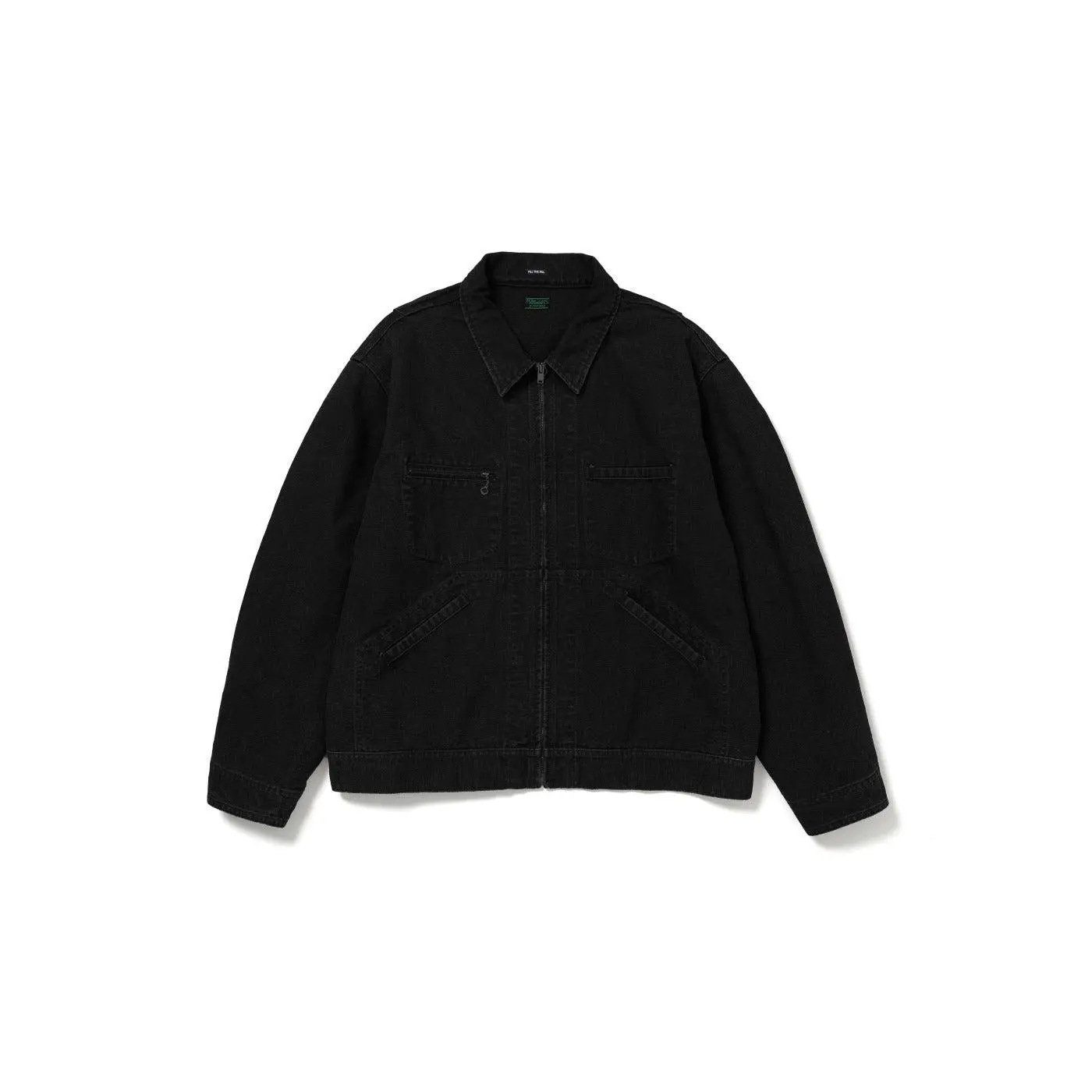 FILL THE BILL Mechanic Work Jacket - Black